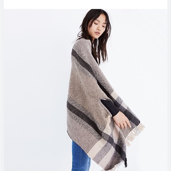 Madewell Accessories - Madewell Plaid Cape wool blend  Scarf
